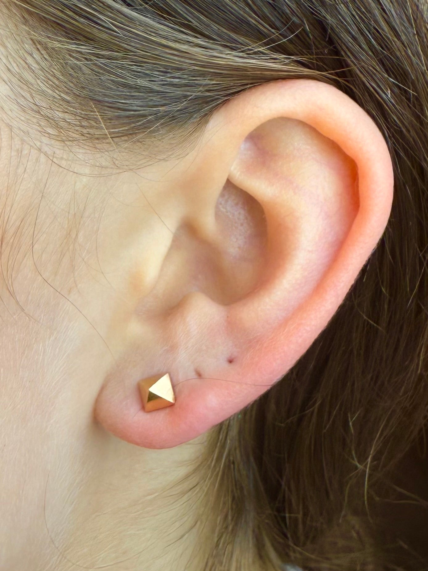 Pyramid Spike Stud Rose Gold