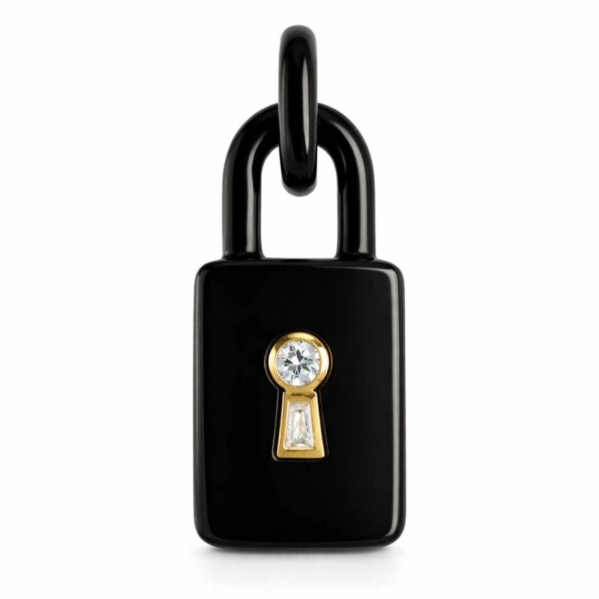 Padlock Charm Onyx
