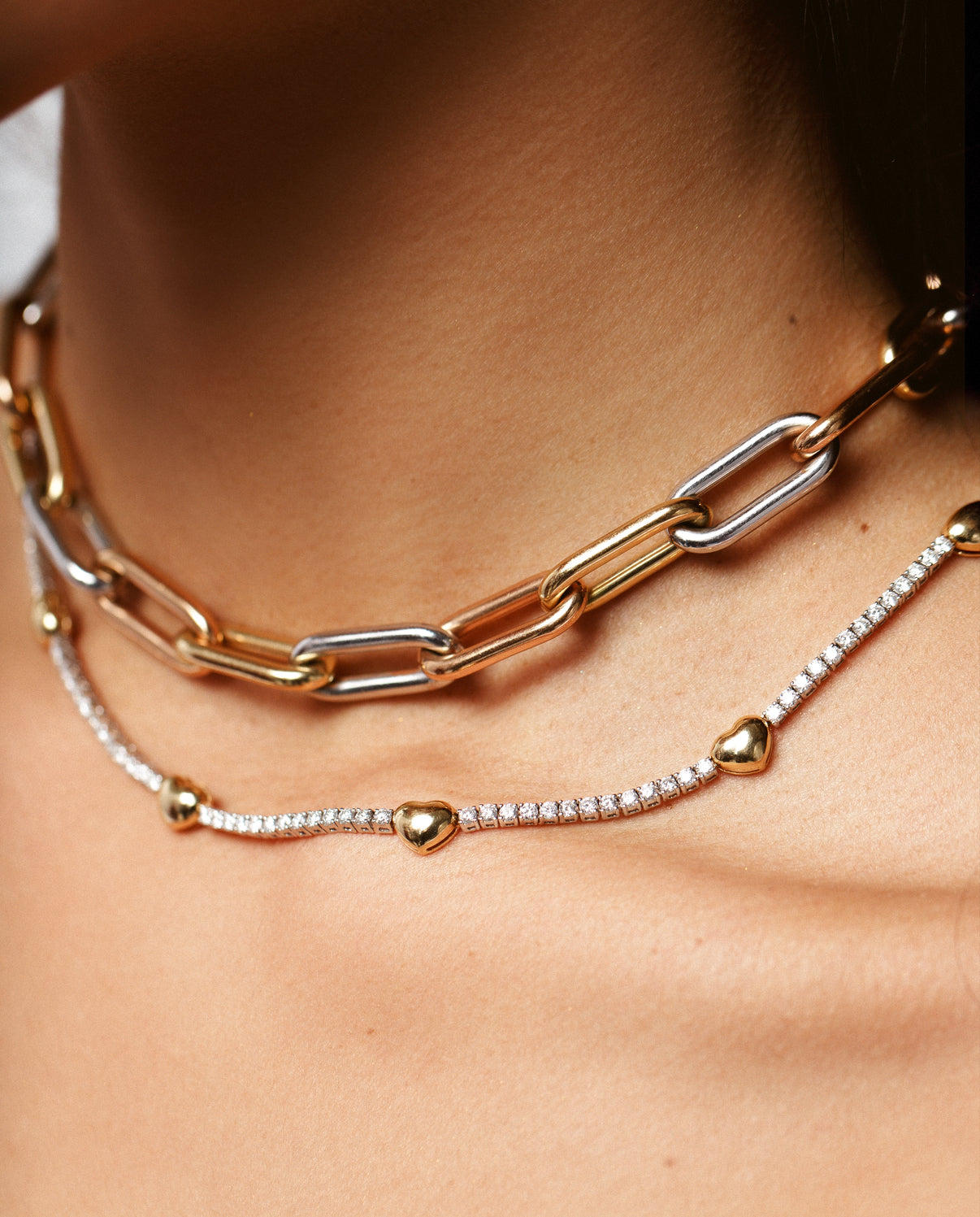Heartbeat Diamond Tennis Necklace