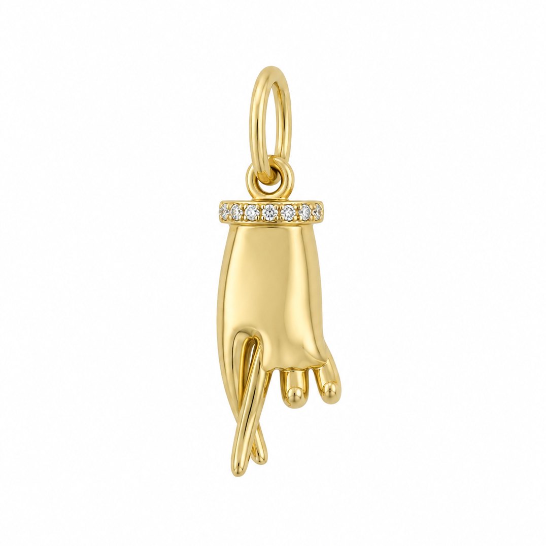 Crossed Fingers (Good Luck) Charm