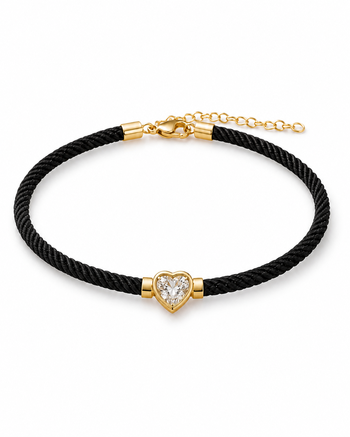 Lovestory Diamond Heart Cord Bracelet