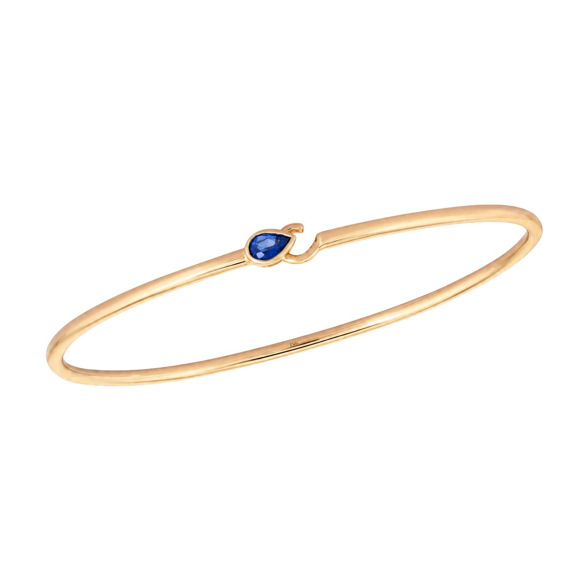Blue Sapphire Pear Flex Bangle