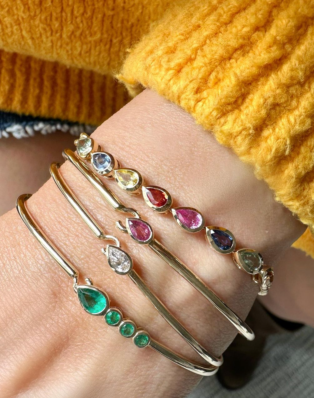 Emerald Flex Bangle Combo