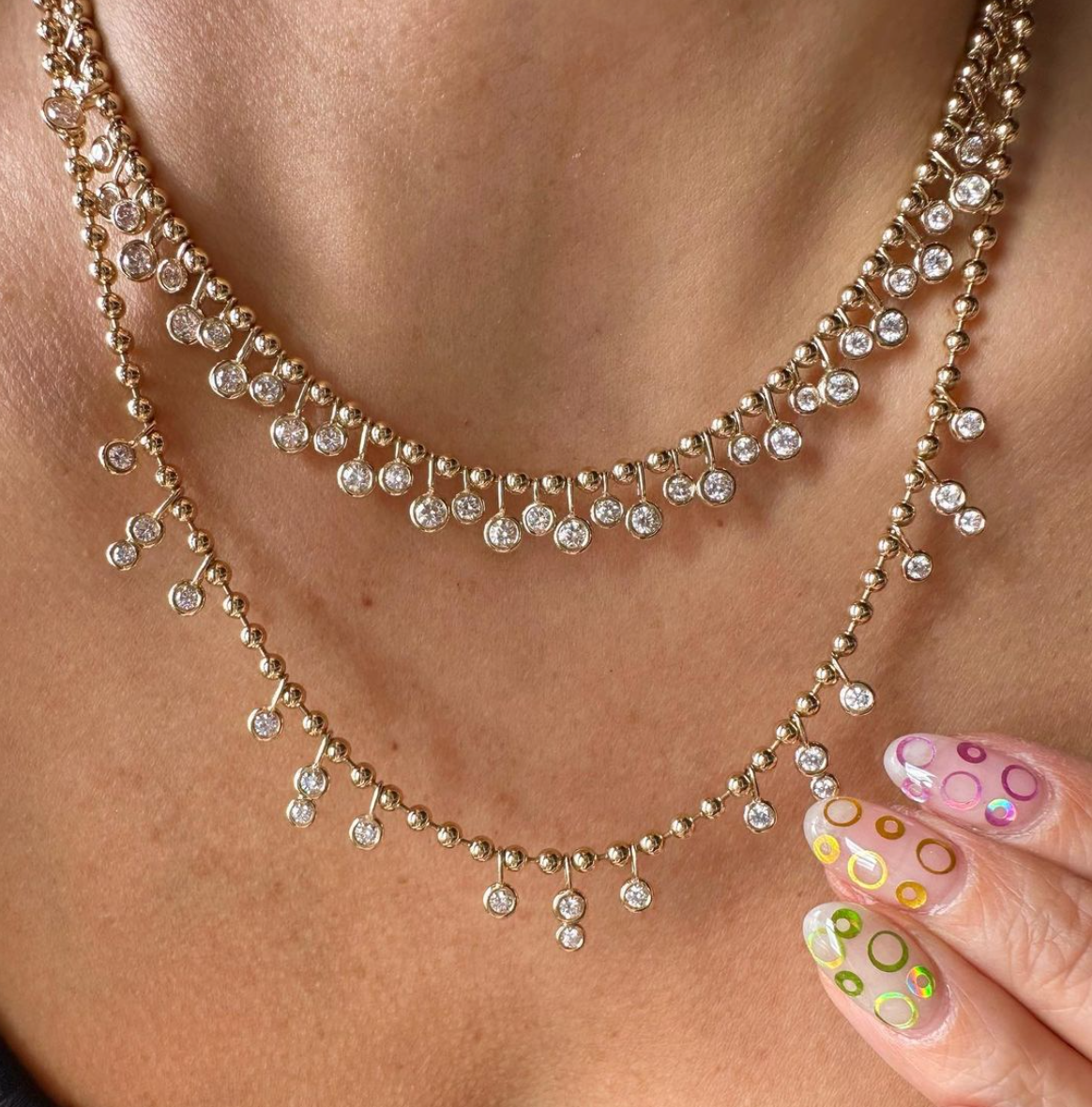 Diamond Droplets Necklace