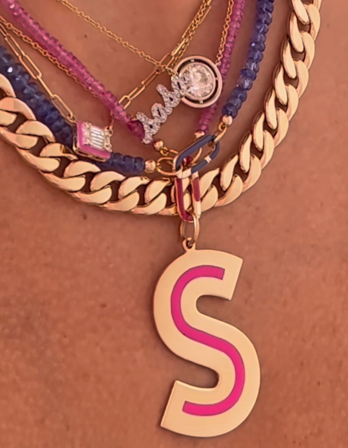 Oversized Letter Charm