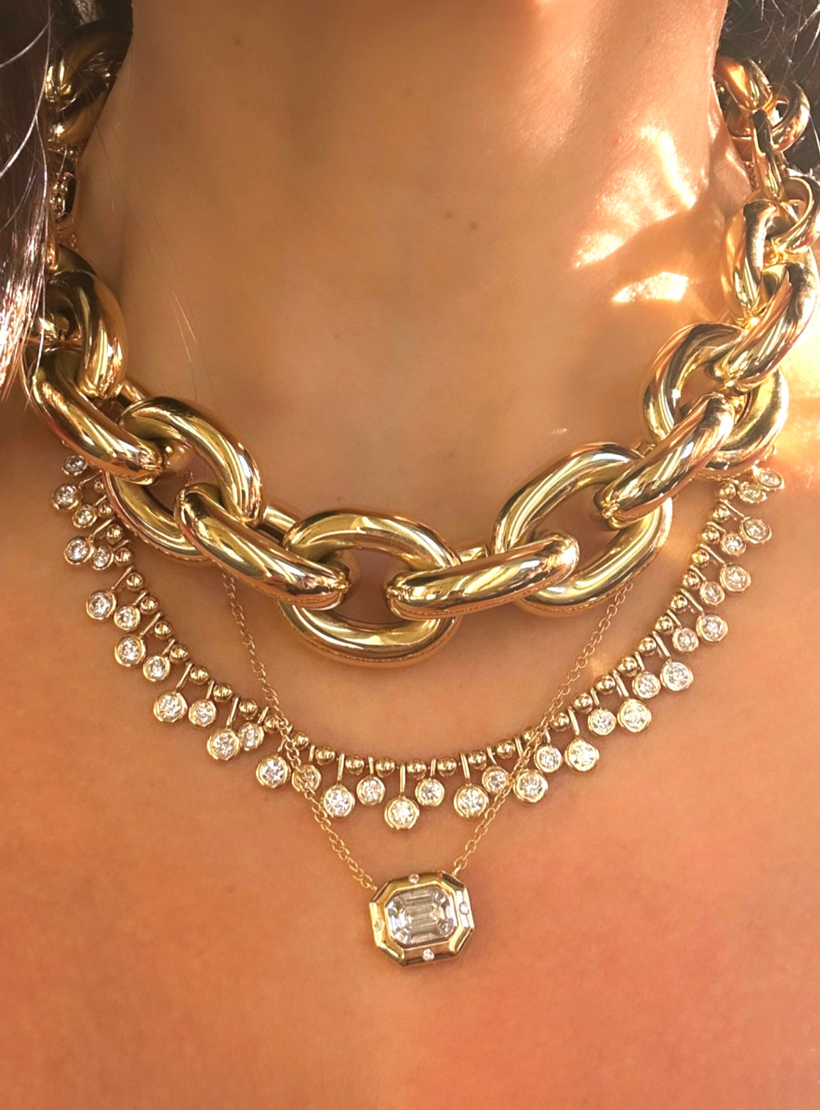 Diamond Drops Necklace